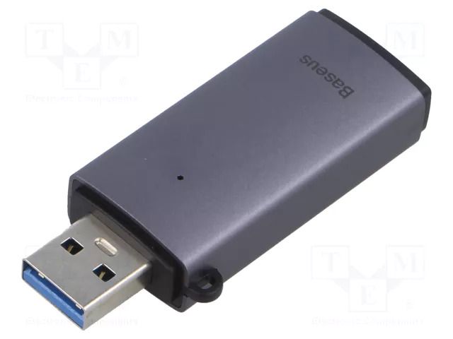 Card reader: memory; USB A plug; USB 3.0; microSD,SD; grey BASEUS BS-OH068