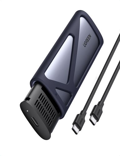 SSD cietā diska korpuss M.2 NVMe SATA 3.0 10Gbps (USB-C 3.1 Gen2 ieeja), pelēks UGREEN/10902 6957303819027