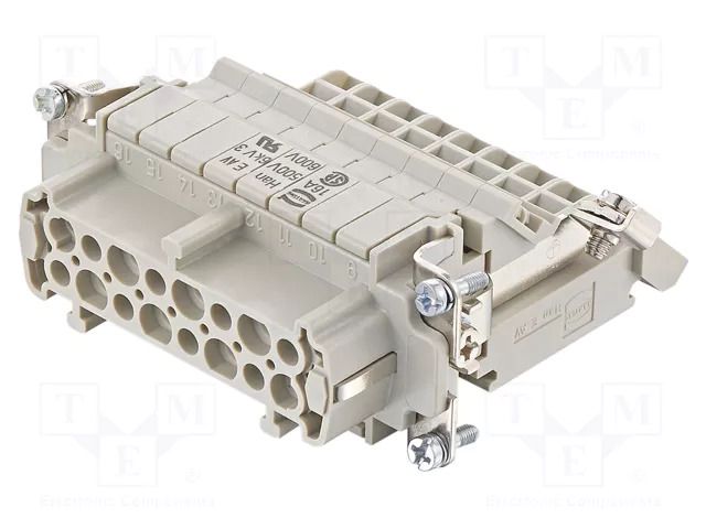 Connector: HDC; contact insert; female; 16A; 500V; Han E® AV; 16+PE HARTING 09330164735