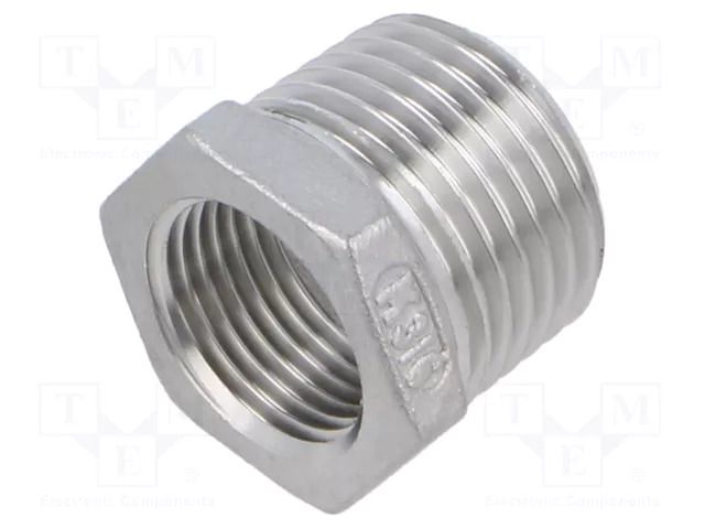 Nipple; threaded,reductive; max.10bar; 19.5mm PNEUMAT 2080-1/2-3/8-ES