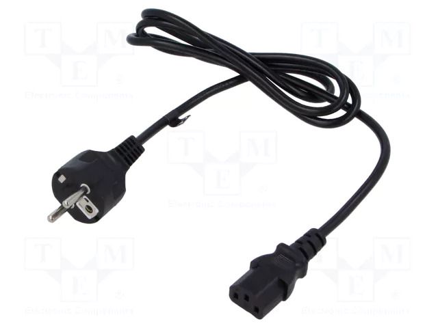 Cable; 3x0.75mm2; CEE 7/7 (E/F) plug,IEC C13 female; PVC; 1.5m POS POSAC-C13EU15