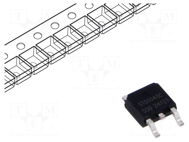 Diode: Schottky rectifying; DPAK; SMD; 45V; 10A; reel,tape SMC DIODE SOLUTIONS STD1045CTR-SMC