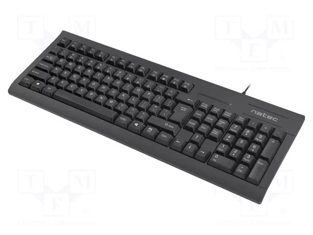 Keyboard; black; USB A; wired,US layout; ergonomic,Smart ID NATEC NKL-1055