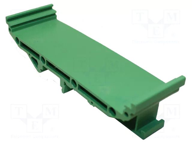 DIN rail mounting bracket; Body: green ELBAG DIN-100/3G