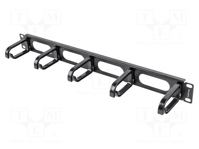 Cable organizer; 1U; black; Standard: 19" LANBERG AK-1205-B