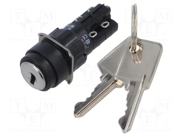Switch: rotary with key; 16mm; Stabl.pos: 2; NC x2 + NO x2; 51 EAO 51-236.025D2