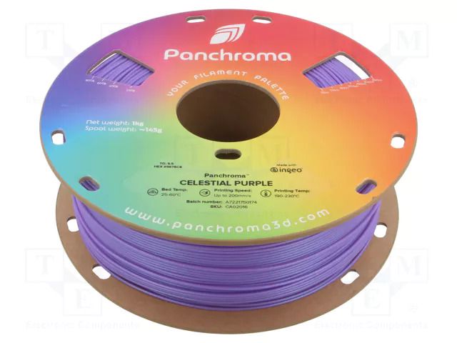 Filament: PLA; 1.75mm; celestial purple; 190÷230°C; 1kg POLYMAKER CA02016