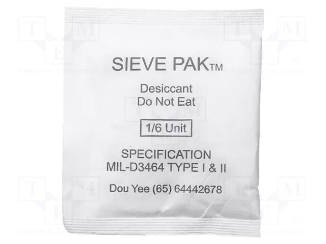 Desiccant; ESD; 100x54mm; 300pcs; 25g EUROSTAT GROUP ERS-200550025