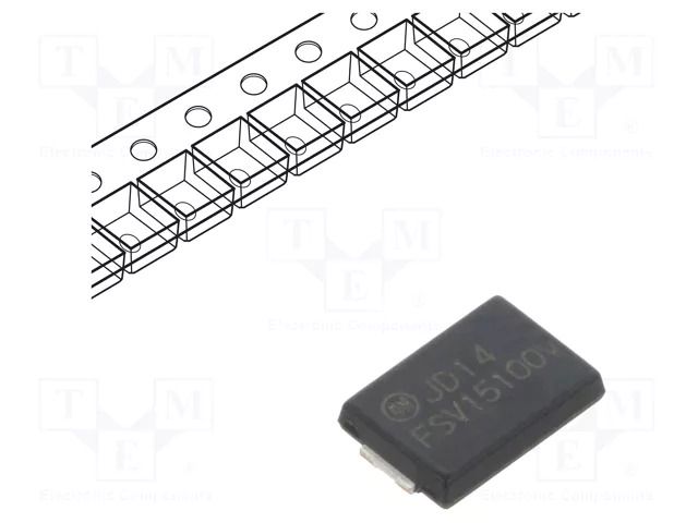 Diode: Schottky rectifying; TO277; SMD; 100V; 15A; reel,tape ONSEMI FSV15100V
