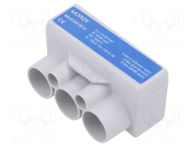 Splice terminal: distribution block; SLT50; 1kV; PIN: 5(3+2) MOREK MAS3051B10