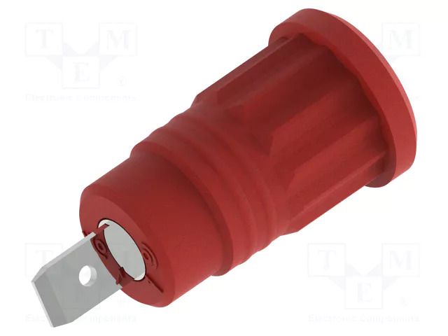 Connector: 4mm banana; socket; 36A; red; nickel plated; insulated ELECTRO-PJP PJP3294-R