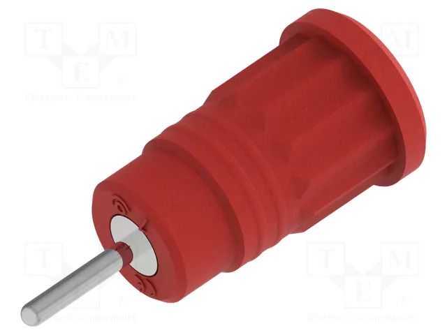 Connector: 4mm banana; socket; 36A; red; nickel plated; insulated ELECTRO-PJP PJP3287-R