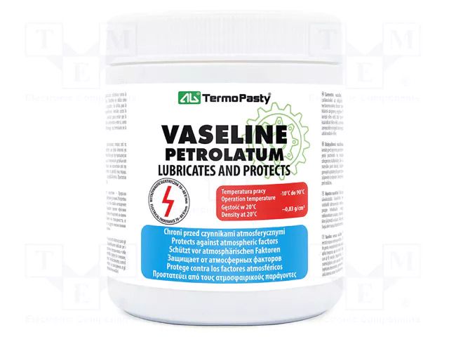 Vaseline; white; paste; plastic container; Features: acid-free AG TERMOPASTY WAZELINA-500