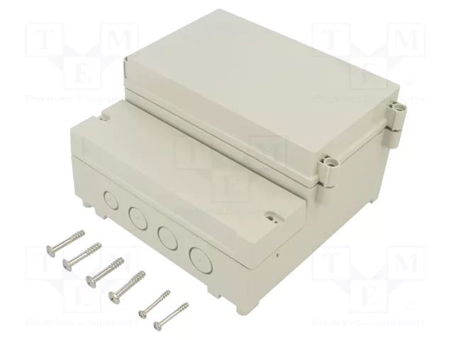 Enclosure: wall mounting; X: 166mm; Y: 161mm; Z: 93mm; ABS; grey; IP65 GAINTA DC001LGNO