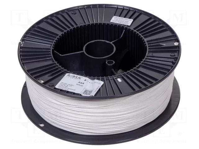Filament: ASA; 1.75mm; white; 220÷250°C; 2.5kg ROSA 3D ROSA-3953
