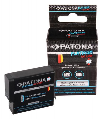PATONA Platinum Battery f. GoPro Hero 8 AHDBT-801 Hero 7 AHDBT-701 Hero 6 Hero 5 AHDBT-501 PT1332 4055655217873