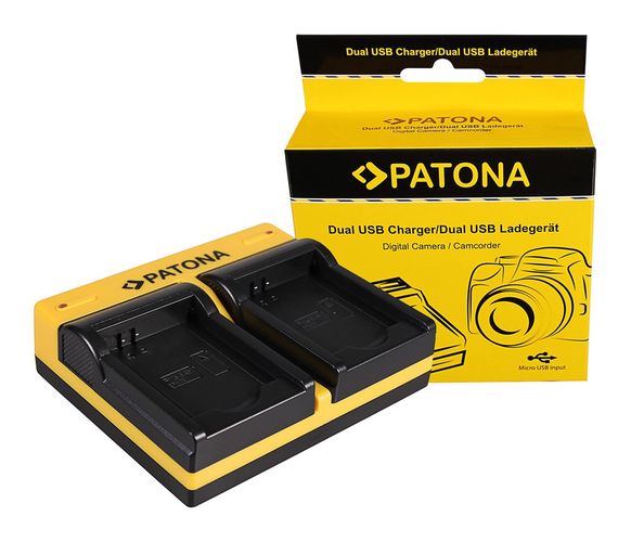 PATONA Dual Ladegerät f. Samsung BP88B MV900 MV900F inkl. Micro-USB Kabel, PATONA 191651 4055655187664