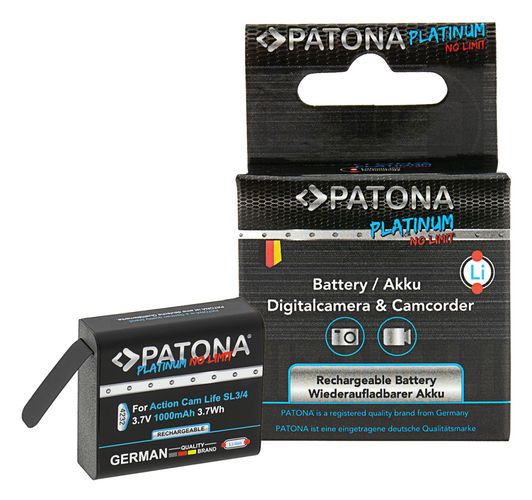 PATONA Platinum battery for PATONA Action Cam Life SL3 and SL4, PATONA 4232 4055655253079