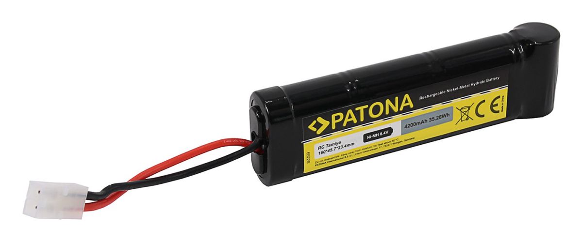 PATONA RC Battery 8,4V 4200mAh Tamiya Ni-MH RC vehicles with Tamiya connector, PATONA 6522 4055655222914