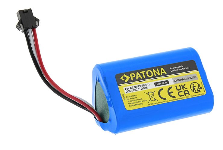 PATONA Battery f. Ecovacs Deebot D36A D36B D36B D36C D36E DA60 DA611 DB35, PATONA 6742 4055655233743