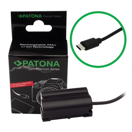 PATONA Premium USB-C Input battery adapter for Nikon Z5 Z6 Z7 Z8 D500 D800 D850 D7000 D7100 D7200 VFB12802, PATONA 9412 4055655235884