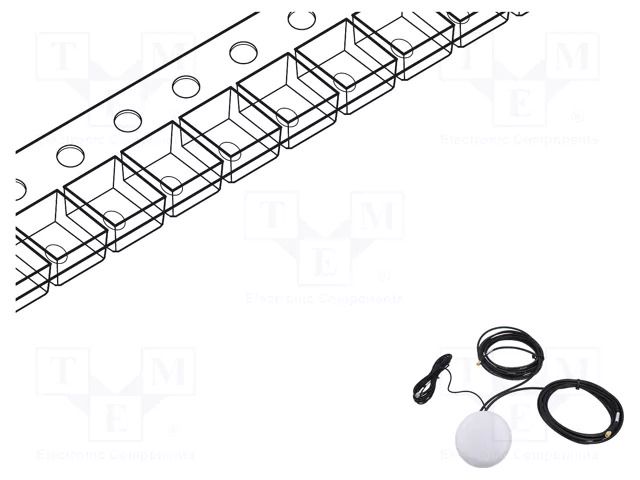 Antenna; GPS,RF; 4dBi; 50Ω; 4.9Hz÷6GHz; RP-SMA MOBILEMARK SMD-W-3C3C2C