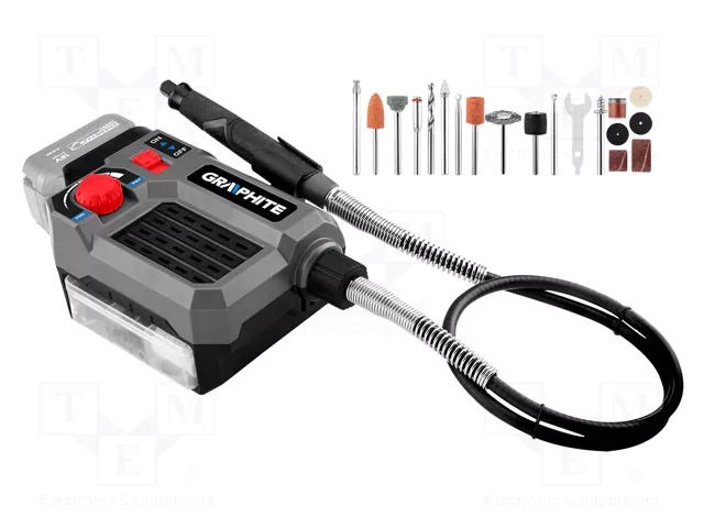 Mini grinder; battery; 5÷33krpm; 18VDC; Energy+ GRAPHITE 58GE107