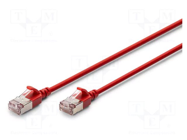Patch cord; F/FTP; Cat: 6a; RJ45 plug,both sides; stranded; Cu; 1m DIGITUS DK-1632-A-010S-R