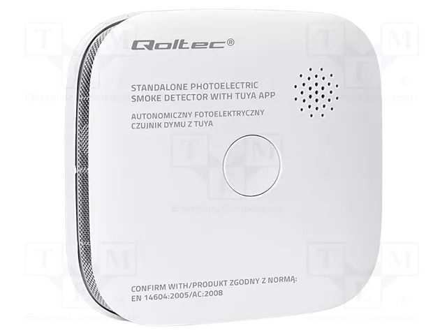 Meter: smoke detector; 76x76x25mm; -10÷55°C; Interface: TUYA QOLTEC QOLTEC-52579
