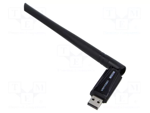 PC extension card: WiFi network; USB A plug; USB 2.0; black VENTION KDVB0