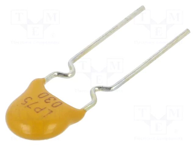 Fuse: PTC polymer; 300mA; Imax: 40A; THT; Iswitch.max: 1.5A WAYON LP75-030SF