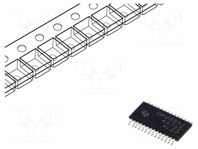 IC: driver; H-bridge; brush motor controller; HTSSOP28; 3.5A; Ch: 1 TEXAS INSTRUMENTS DRV8842PWPR