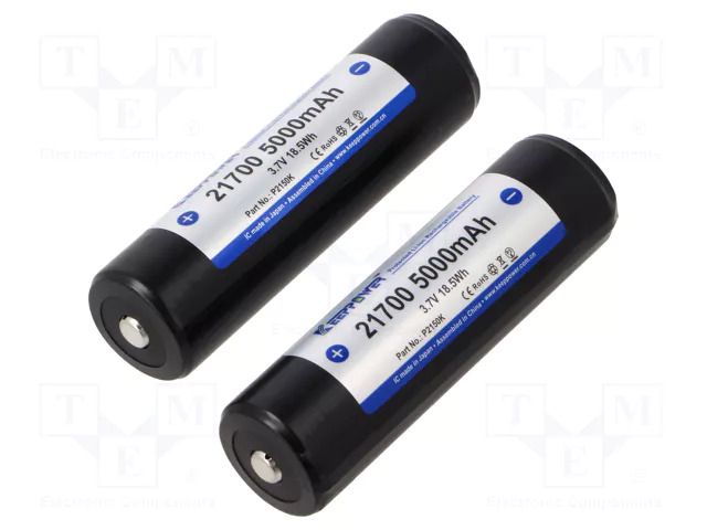 Re-battery: Li-Ion; 21700; 3.7V; 5000mAh; Ø21.5x75mm KEEPPOWER P2150K