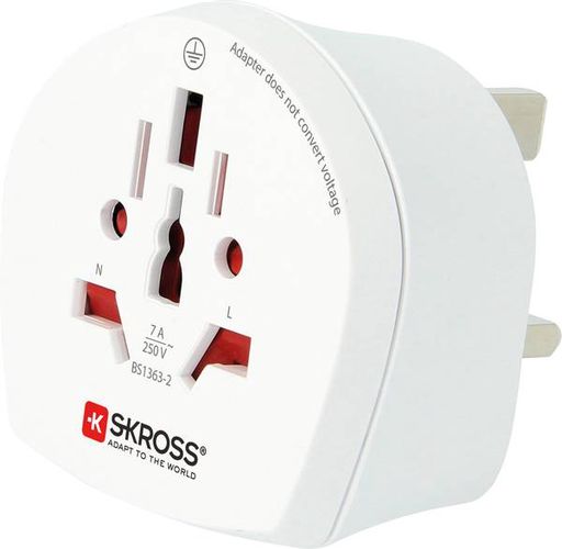 Adapteris UK spraudnis - universāls ligzda 230V 7A SKROSS SKR/1500225-E 7640166320197