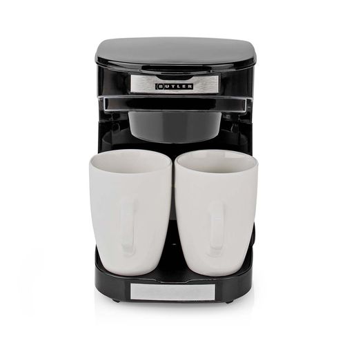 Compact Coffee Maker | 2 Porcelain cups | 0.25 l | 450 W | Auto shut-off | Black 16100129 8711902090106