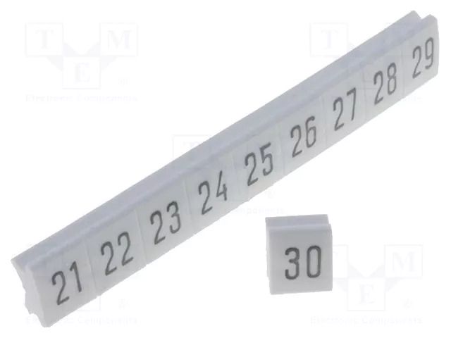 Marker; for rail connectors; push-in; white; 250pcs; 5mm KURANT DK-Z5/C-2