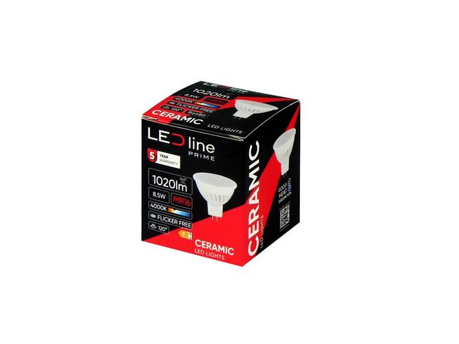 LED bulb MR16 (GU5.3) 12V 8.5W 1020lm, neutral white 4000K 201941 5905378201941