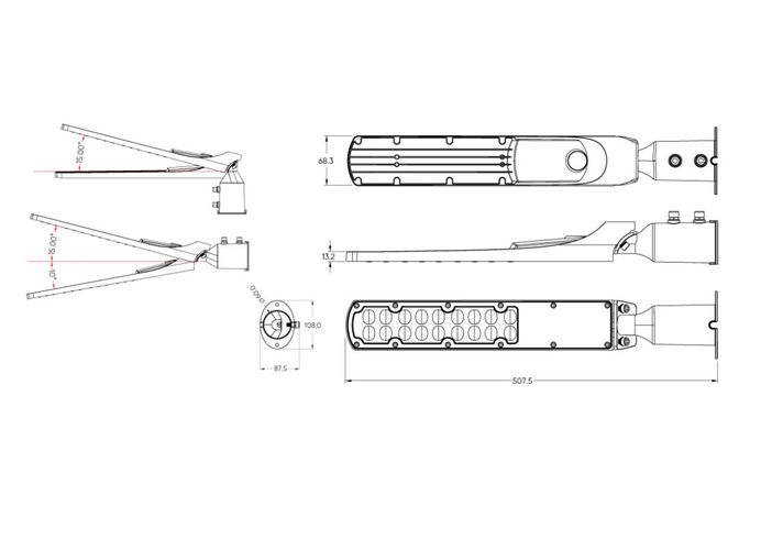 Ielu gaismeklis LED 230V 50W 5 000lm, 140° x 70° 4000K, pelēks, FLAMINGO, IP65, IK08 203792 5905378203792