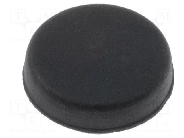 Self-adhesive foot; black; rubber; A: 10.8mm; B: 10.2mm; C: 3mm FIX&FASTEN FIX-RF-009