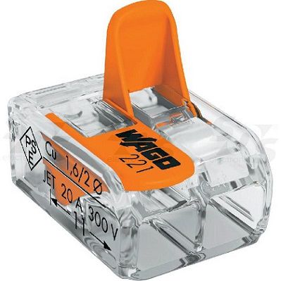 Universālais vadu savienojums COMPACT 2x0.14-4mm² 450V 32A WAGO 221-412 4050821808435