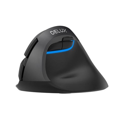 Wireless Vertical Mouse Delux M618Mini DB BT+2.4G 2400DPI (black), Delux M618Mini DB
