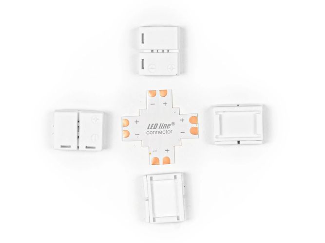 Angle connector for LED strips CLICK CONNECTOR 8mm 2-pin cross 246548 5901583246548