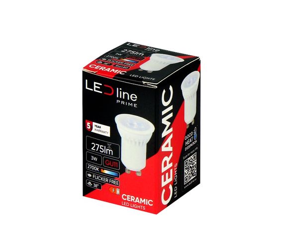 LED spuldze GU11 230V 3W 330lm 38° silti balta 2700K, ceremoniāla. 248108-II 5905378201576