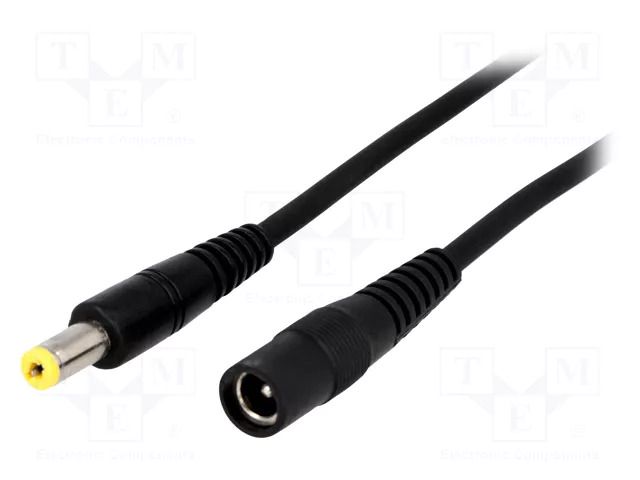 Cable; 2x1mm2; DC 5,5/2,1 plug,DC 5,5/2,1 socket; straight; 5m BQ CABLE DC.EXT.1200.0500
