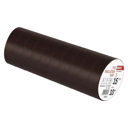 Insulating Tape PVC 15mm/10m brown, EMOS F61517 8595025342379