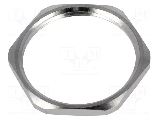 Nut; PG29; brass; Thk: 4mm; Spanner: 41mm; Thread: PG; Plating: nickel MOLEX MX-936000102