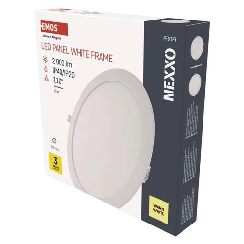 LED recessed luminaire NEXXO, round, white, 25W, warm white, EMOS ZD1154 8592920108482