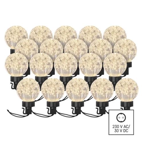 LED light chain – 20x party bulbs, 7.6 m, outdoor and indoor, warm white, EMOS DCPW07 8592920110829