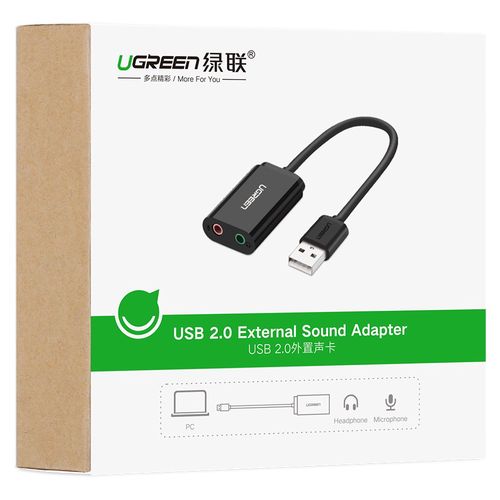 Ārējās skaņas kartes adapteris USB 2.0 UGREEN/30724 6957303837243