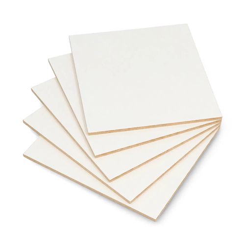 White HDF board - 3mm - 110x120mm - 5pcs. OLW-26976